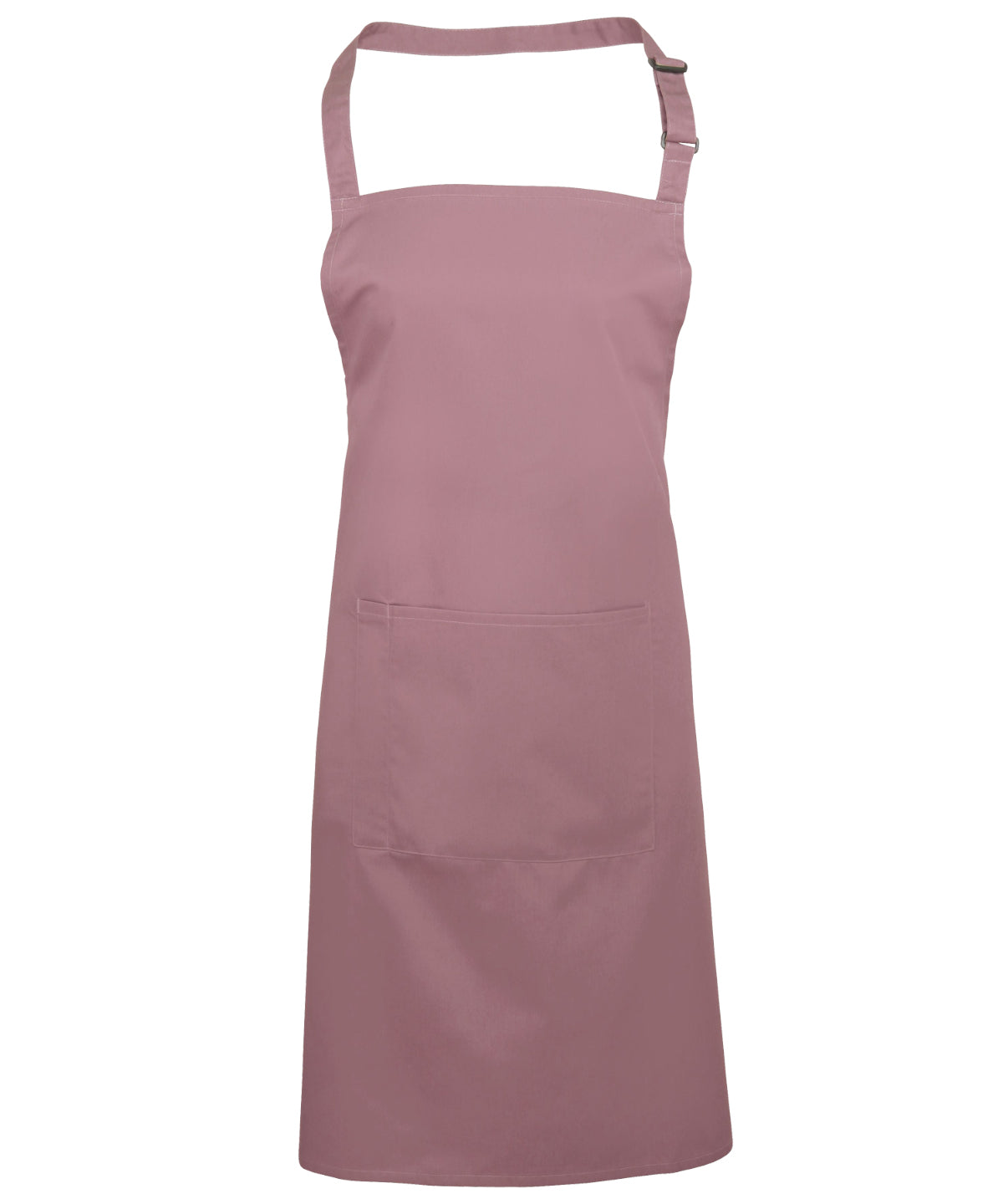 Basic Bib Apron with Pocket - Rose